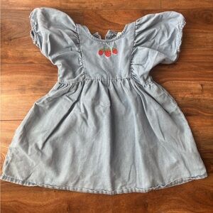 H&M Blue Smocked Ruffled Sundress